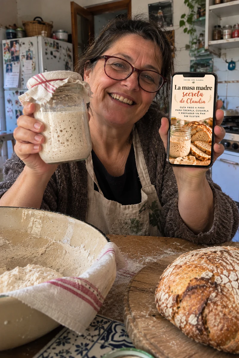 Carmen en su cocina